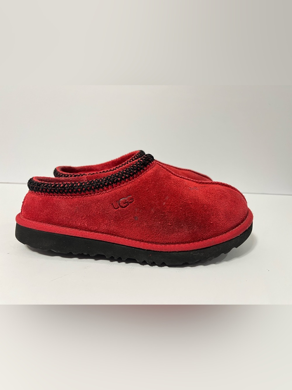 Ugg Tasman Samba Red Sheepskin  Slippers Youth 4 Women 5.5